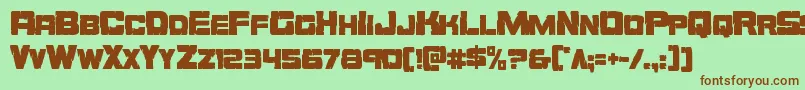 Orecrushercond Font – Brown Fonts on Green Background