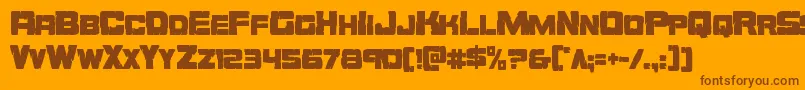 Orecrushercond Font – Brown Fonts on Orange Background