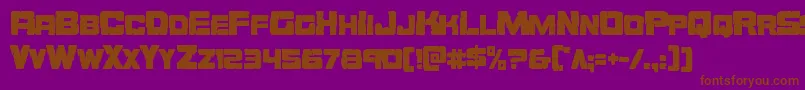 Orecrushercond Font – Brown Fonts on Purple Background