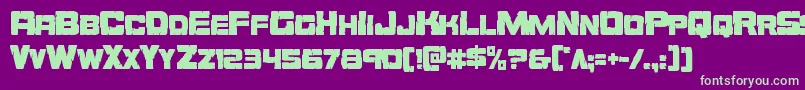 Orecrushercond Font – Green Fonts on Purple Background