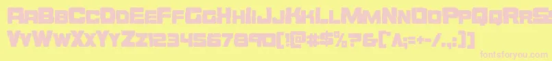 Orecrushercond Font – Pink Fonts on Yellow Background