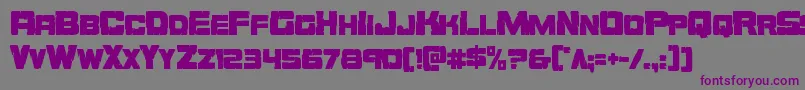 Orecrushercond Font – Purple Fonts on Gray Background