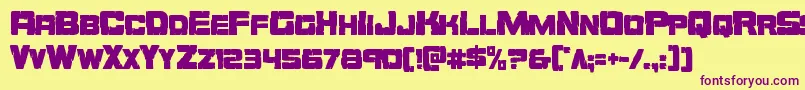 Orecrushercond Font – Purple Fonts on Yellow Background