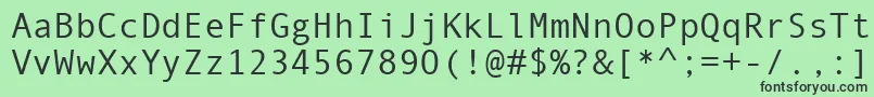 Шрифт Monotype.Com – чёрные шрифты на зелёном фоне