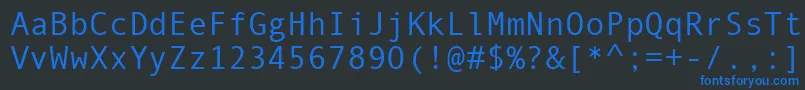 Fonte Monotype.Com – fontes azuis em um fundo preto