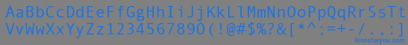 Monotype.Com Font – Blue Fonts on Gray Background