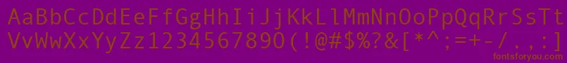 フォントMonotype.Com – 紫色の背景に茶色のフォント
