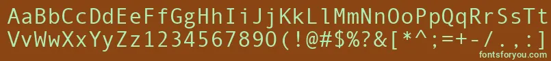 Шрифт Monotype.Com – зелёные шрифты на коричневом фоне