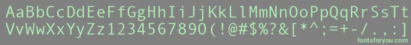 Monotype.Com Font – Green Fonts on Gray Background