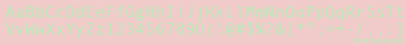 Monotype.Com Font – Green Fonts on Pink Background