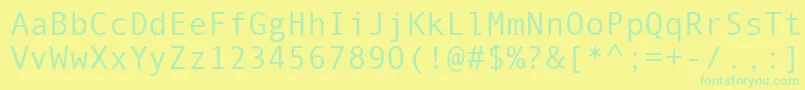 Monotype.Com Font – Green Fonts on Yellow Background