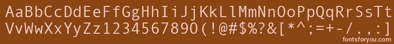 Monotype.Com Font – Pink Fonts on Brown Background