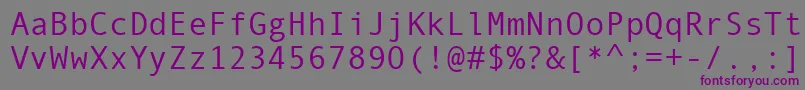 フォントMonotype.Com – 紫色のフォント、灰色の背景