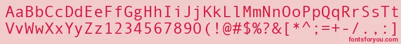 フォントMonotype.Com – ピンクの背景に赤い文字