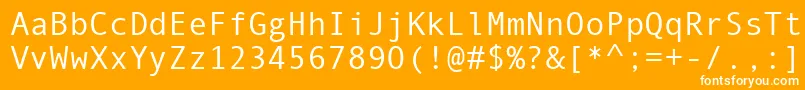 Шрифт Monotype.Com – белые шрифты на оранжевом фоне