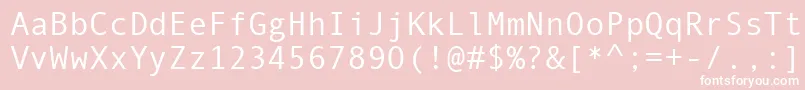 Monotype.Com Font – White Fonts on Pink Background