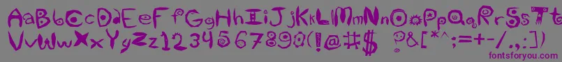 UtopianLaw Font – Purple Fonts on Gray Background