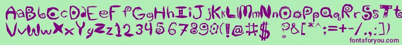 UtopianLaw Font – Purple Fonts on Green Background