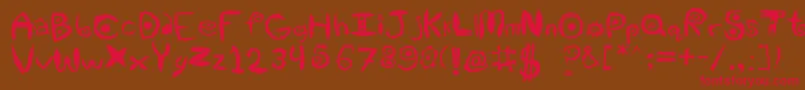 UtopianLaw Font – Red Fonts on Brown Background