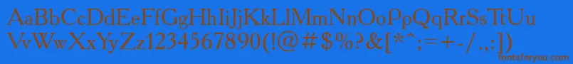 Acd55Ac-fontti – ruskeat fontit sinisellä taustalla