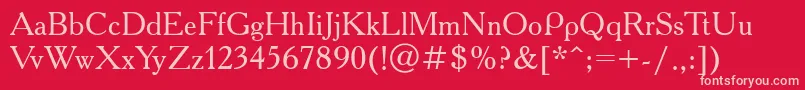 Acd55Ac Font – Pink Fonts on Red Background