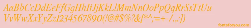 Romandeadfno2stdItalic Font – Orange Fonts on Pink Background