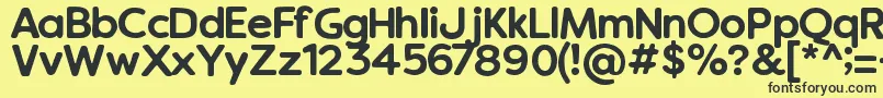 Vanillaextractregular Font – Black Fonts on Yellow Background