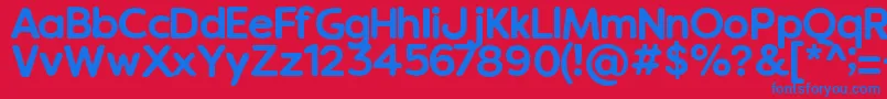 Vanillaextractregular Font – Blue Fonts on Red Background