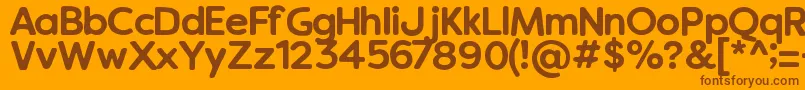 Vanillaextractregular Font – Brown Fonts on Orange Background