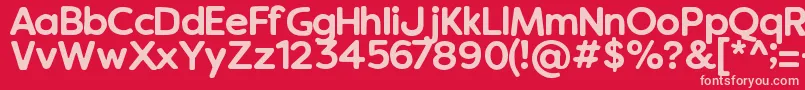 フォントVanillaextractregular – 赤い背景にピンクのフォント