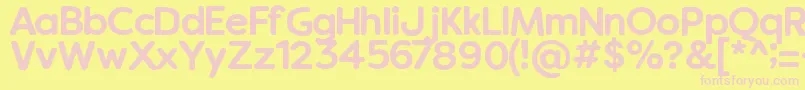 Vanillaextractregular Font – Pink Fonts on Yellow Background