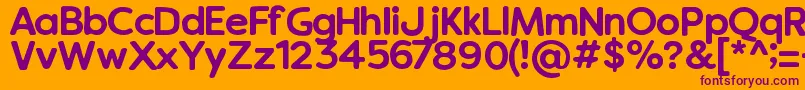 Vanillaextractregular Font – Purple Fonts on Orange Background