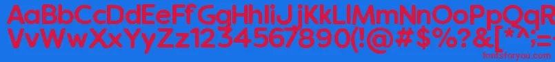 Vanillaextractregular Font – Red Fonts on Blue Background