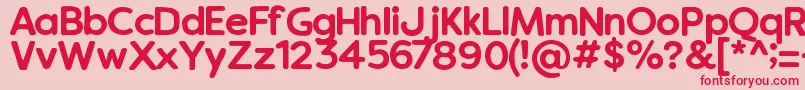 Vanillaextractregular Font – Red Fonts on Pink Background