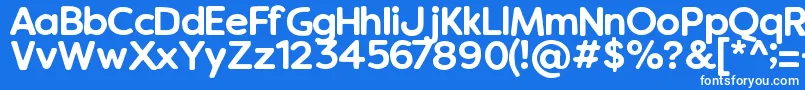 フォントVanillaextractregular – 青い背景に白い文字