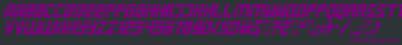 Police MarsPoliceItalic – polices violettes sur fond noir