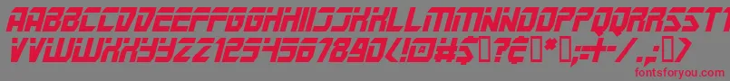 MarsPoliceItalic-fontti – punaiset fontit harmaalla taustalla
