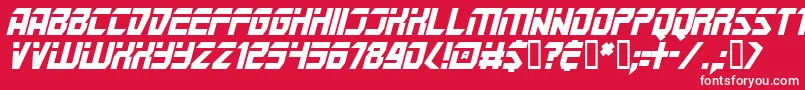 MarsPoliceItalic Font – White Fonts on Red Background