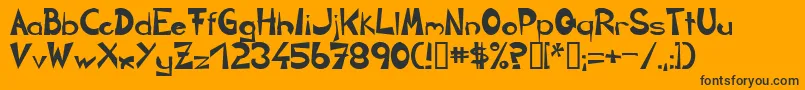 Circline1Crazy Font – Black Fonts on Orange Background
