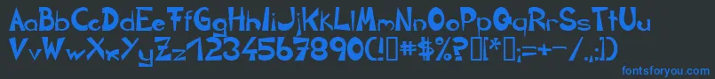 Circline1Crazy Font – Blue Fonts on Black Background