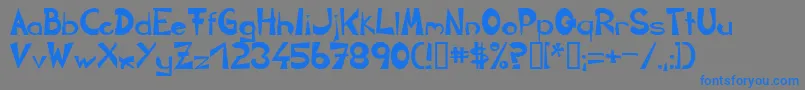 Circline1Crazy Font – Blue Fonts on Gray Background
