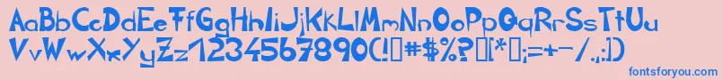 Circline1Crazy Font – Blue Fonts on Pink Background