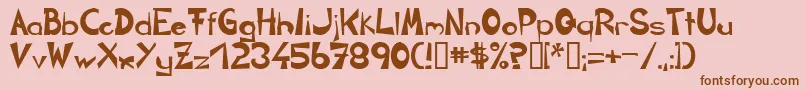 Circline1Crazy Font – Brown Fonts on Pink Background