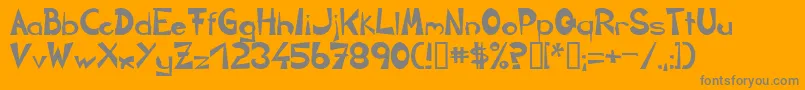 Circline1Crazy Font – Gray Fonts on Orange Background