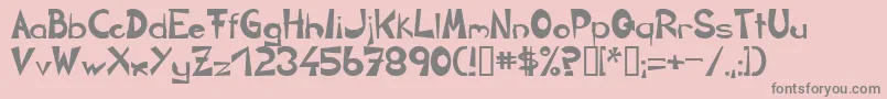 Circline1Crazy Font – Gray Fonts on Pink Background