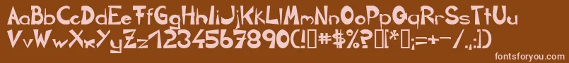 Circline1Crazy Font – Pink Fonts on Brown Background