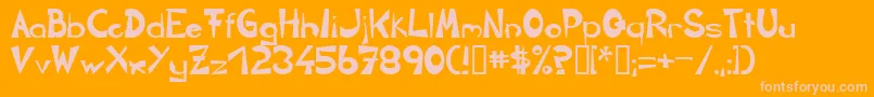 Circline1Crazy Font – Pink Fonts on Orange Background