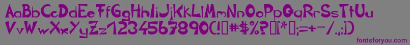 Circline1Crazy Font – Purple Fonts on Gray Background