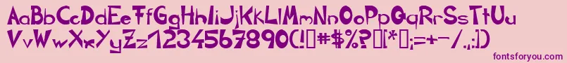 Circline1Crazy Font – Purple Fonts on Pink Background