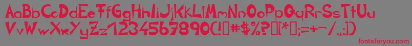 Circline1Crazy Font – Red Fonts on Gray Background